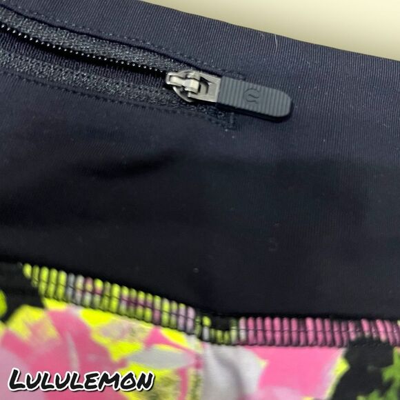 Preowned Lululemon Pace Rival Mid-Rise Skirt Highlight Yellow Multi / Bla size 2 - Picture 12 of 15
